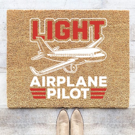 Light Airplane Pilot Aircraft Small Airplane Coir Doormats