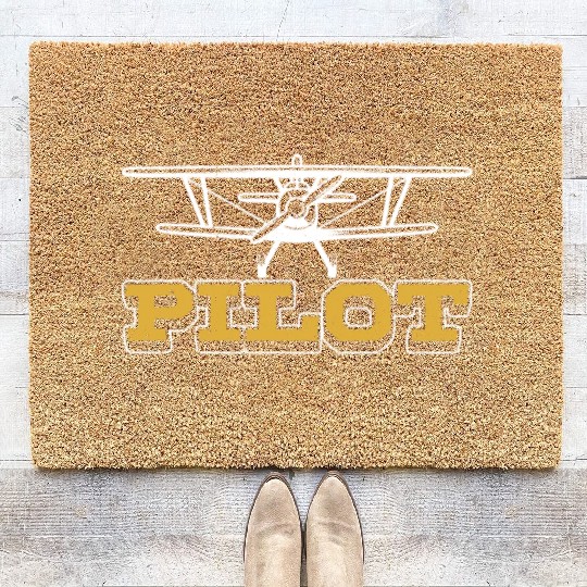 Pilot Small Airplane Aircraft Private Coir Doormats