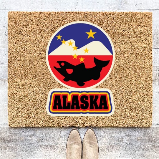 US States ALASKA Coir Doormats