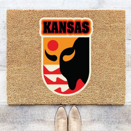 US States KANSAS Coir Doormats