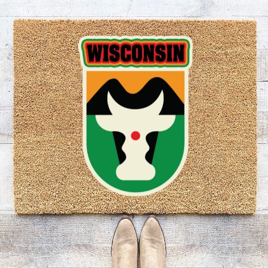 US States WISCONSIN Coir Doormats
