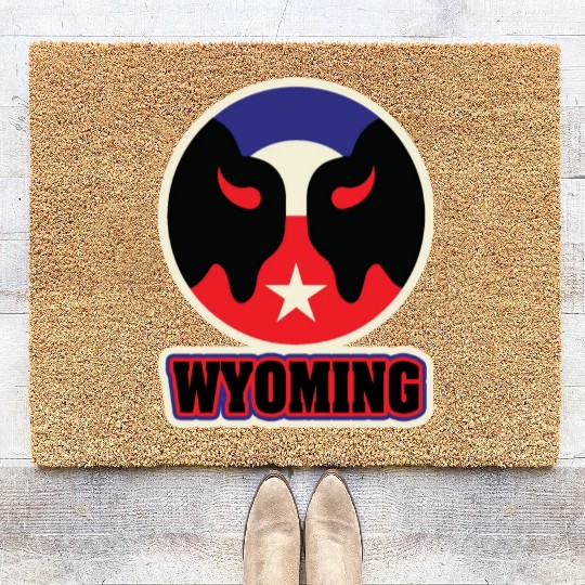 US States WYOMING Coir Doormats