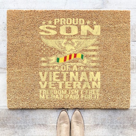 Freedom Isn't Free Proud Son Of A Vietnam Veteran Coir Doormats