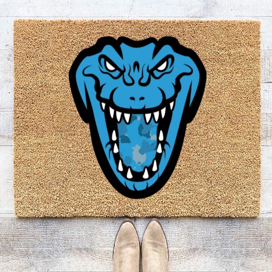 Dragon Face Military Blue Coir Doormats