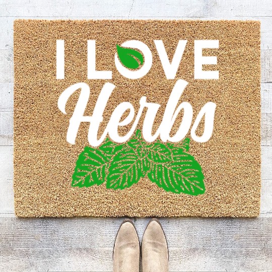 I Love Herbs Herbalist Gardening Herbalism Herb Coir Doormats