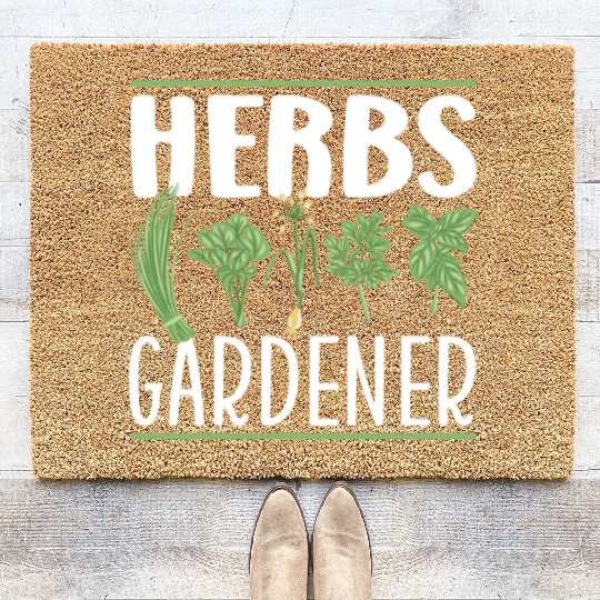 Herbs Gardener Herb Herbalist Herbalism Gardening Coir Doormats