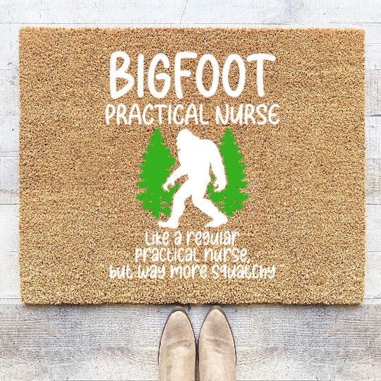 Bigfoot Party Supplies Bigfoot Registered Nurse Coir Doormats