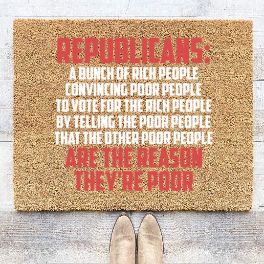 Anti Republicans Definition - Democrat Liberal Coir Doormats