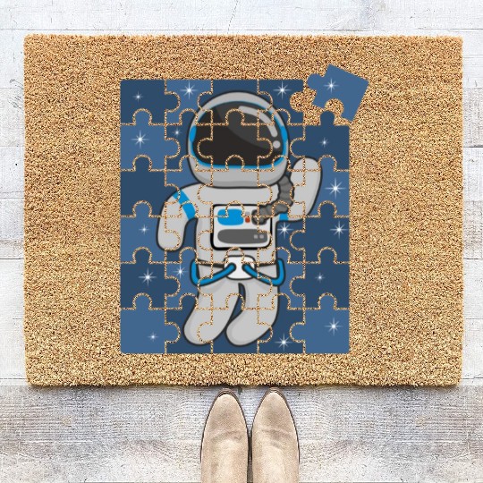 Autism Spaceman Astro Cosmo Space Lover Autism Awa Coir Doormats