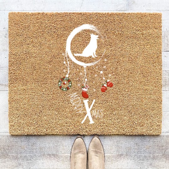 dog dreamcatcher Christmas German Shepherd Coir Doormats