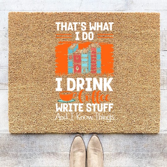 Author Books Journalist Thriller Coir Doormats