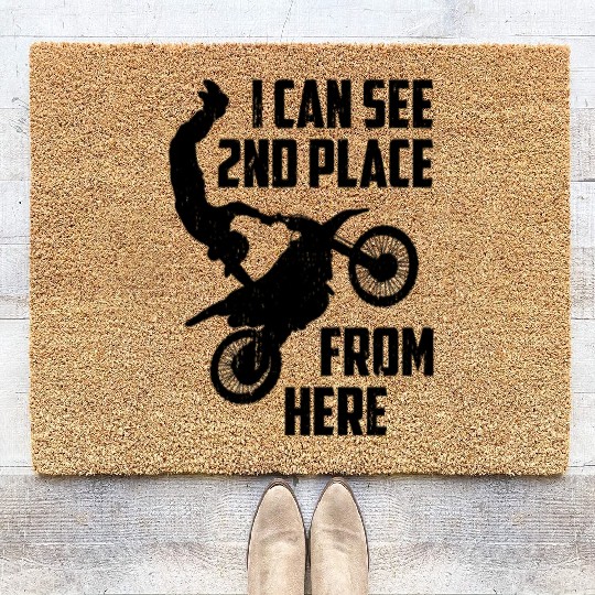 Dirt Bike Stunts Exhibition Offroad Motocross Free Coir Doormats