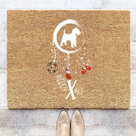 dog dreamcatcher Christmas Lakeland Terrier Coir Doormats