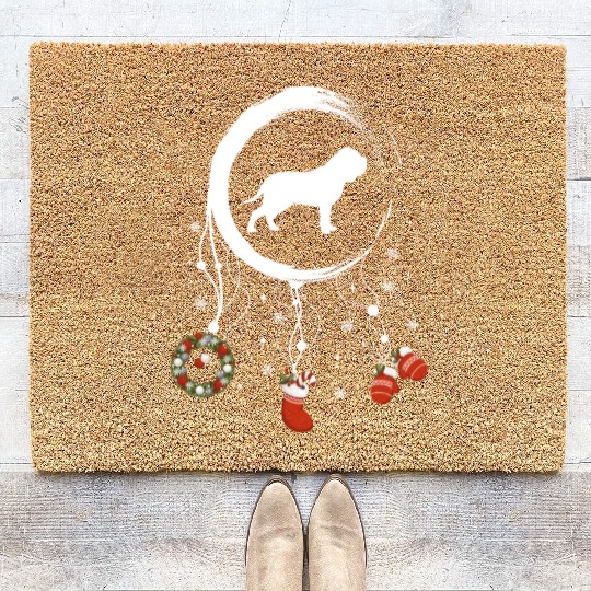 dog dreamcatcher Christmas Neapolitan Mastiff Coir Doormats