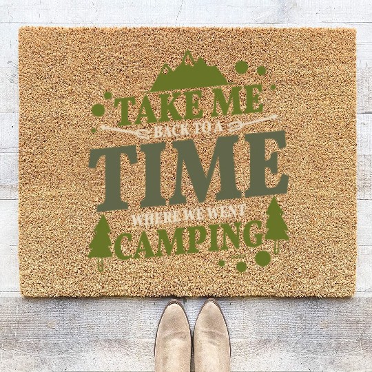 I love camping and camp in nature Coir Doormats