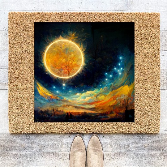 Full moon and Sun Coir Doormats