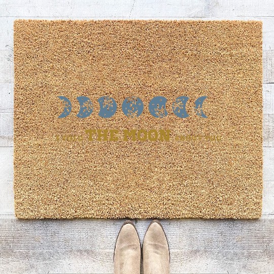 Lovers of mandala art, motifs, moon, flowers and s Coir Doormats