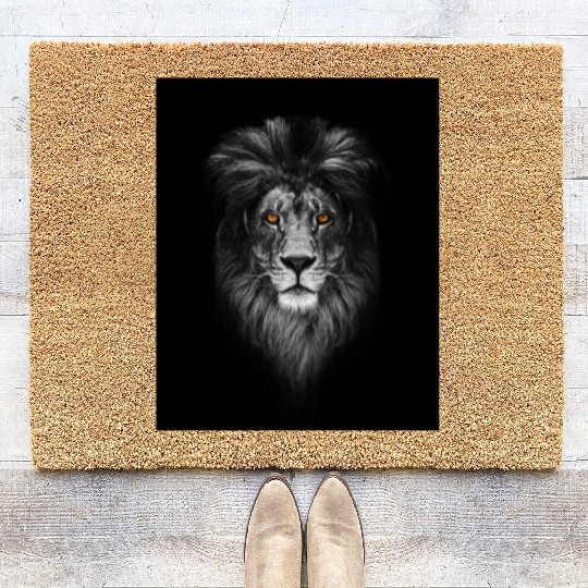 The Majestic Lion Head Coir Doormats unisex