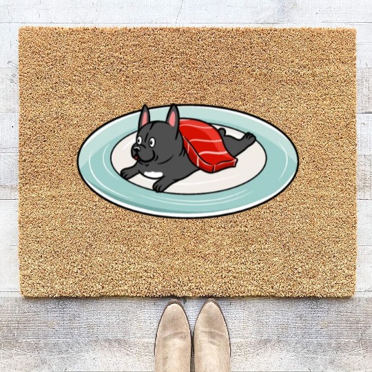 French Bulldog Nigiri Sushi Coir Doormats