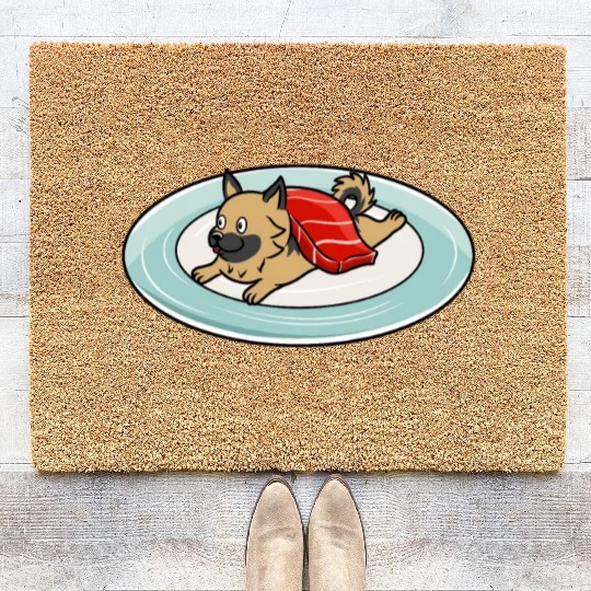 German Shepherd Nigiri Sushi Coir Doormats