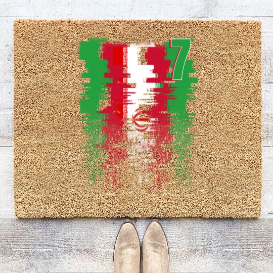 Iran Soccer team Jerseys Iran team 2022 number 7 Coir Doormats