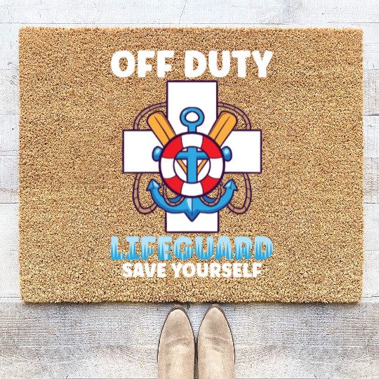 Swimmer Scuba Diving Lifeguard Water Sport Coir Doormats
