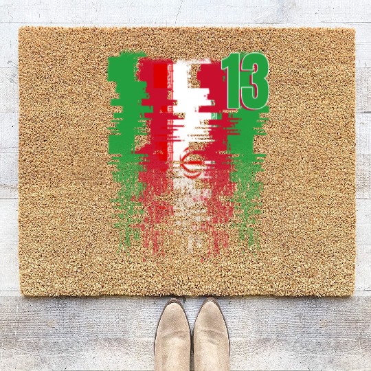 Iran Soccer team Jerseys Iran team 2022 number 13 Coir Doormats