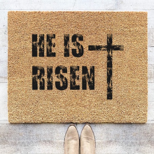 Happy Easter Egg Coir Doormats, Easter Unicorn Coir Doormats