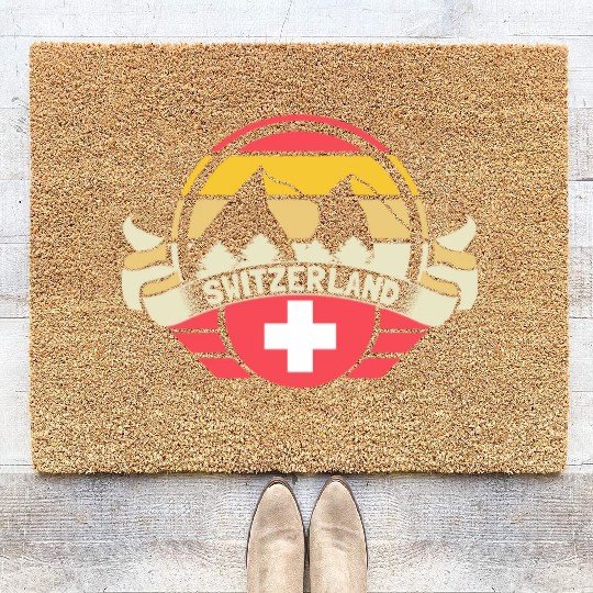 Switzerland Matterhorn Origin Gift Idea Coir Doormats