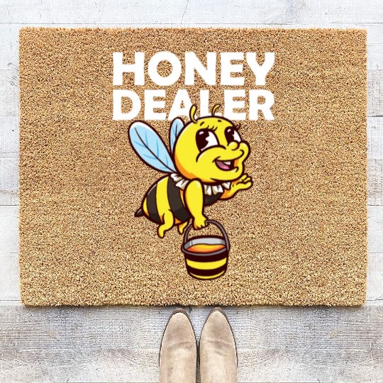 Honey Dealer Bee Honeycomb Farmer Beekeeper Beehiv Coir Doormats