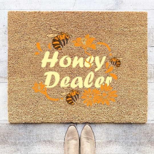 Honey Dealer Bee Honeycomb Farmer Beekeeper Beehiv Coir Doormats