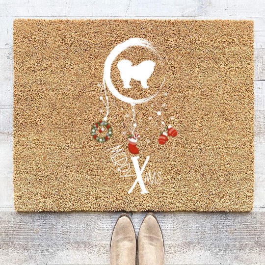 dog dreamcatcher Christmas Tibetan Mastiff Coir Doormats