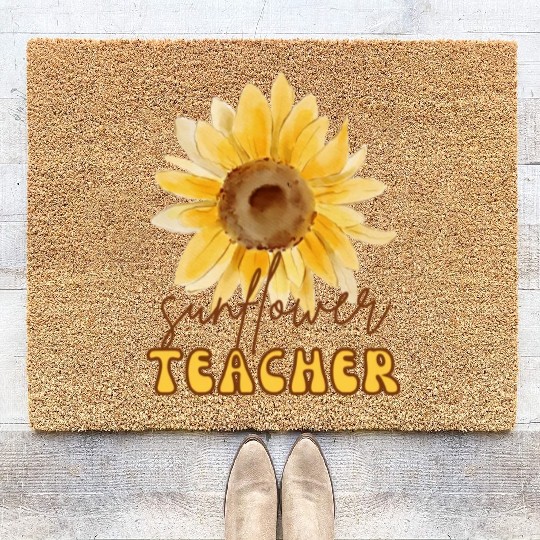 Sunflower Teacher Coir Doormats