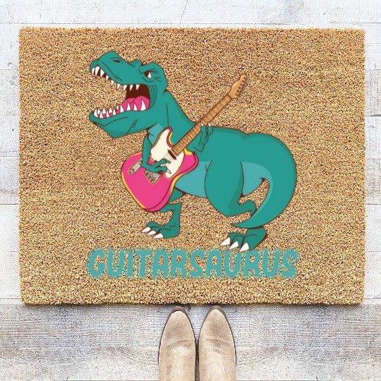 Guitarsaurus - Guitarist Bass Guitar Player Coir Doormats