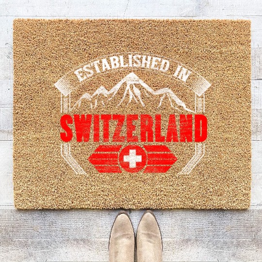 Switzerland Proud Gift Idea Coir Doormats