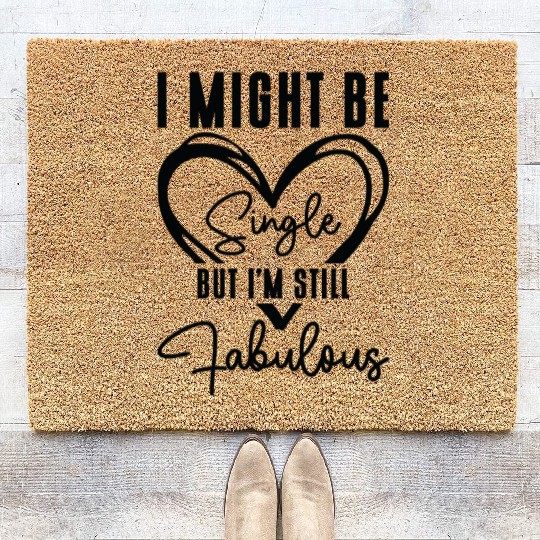 Single Status Fabulous Independent Single Quotes Coir Doormats