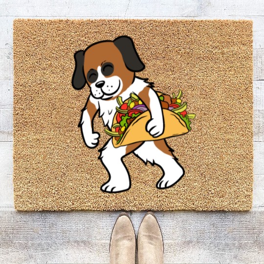 Saint Bernard Taco Lover Coir Doormats
