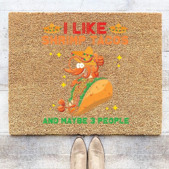 Shrimp Tacos Coir Doormats