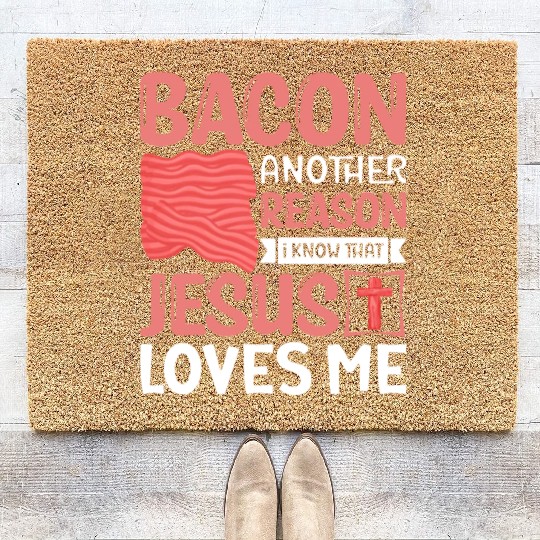 Bacon Lover Funny Bacon Famous Food Keto Diet Coir Doormats