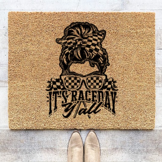 It's race day y'all - kart racing Coir Doormats