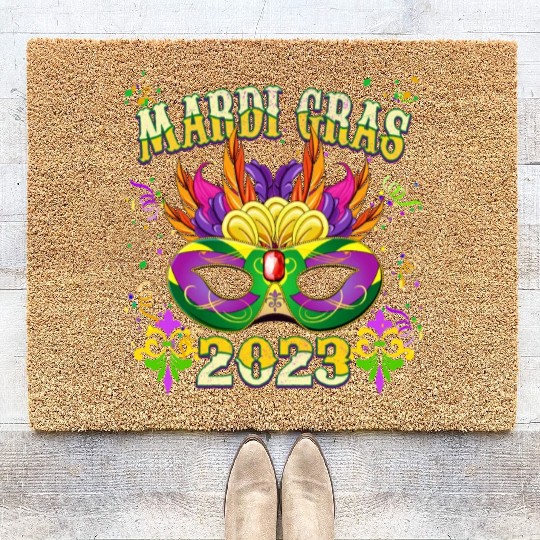 New Orleans Mardi Gras Festival 2023 Coir Doormats