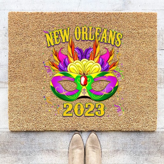 New Orleans Mardi Gras 2023 Coir Doormats