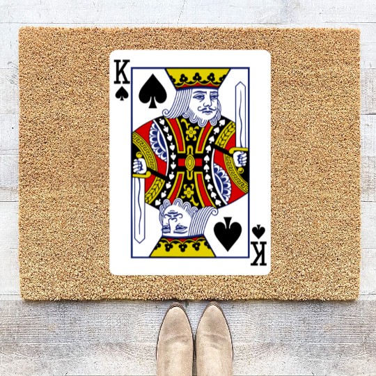 King Of Spades Playing Card Coir Doormats