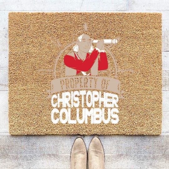 Columbus Day 1492 Helm Telescope Coir Doormats
