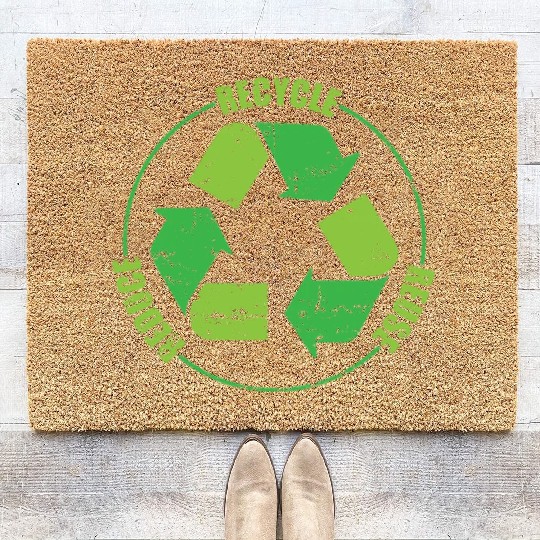 Recycle Nature Environment Planet Earth Coir Doormats