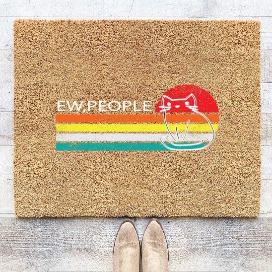 Ew,People -ew, people meowy Coir Doormats