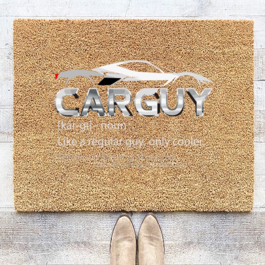 Car Guy Sport Car Lover Funny Car Mechanic Coir Doormats