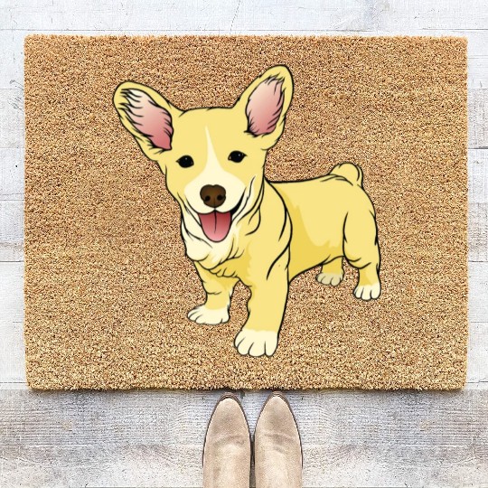 Corgi Cute Puppy Funny Dog Pet Lover Gift Ideas Coir Doormats