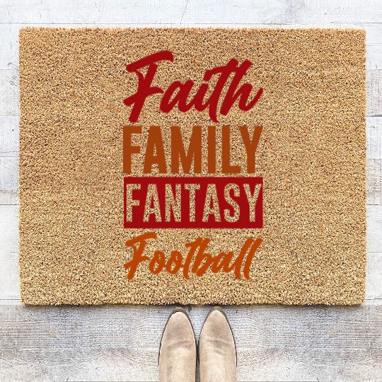 Faith Family Fantasy Football 4 Coir Doormats
