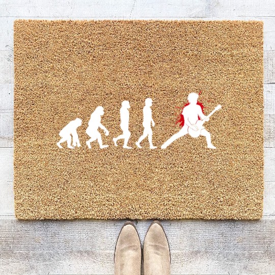 Bass Guitar Player Musician Bassist Evolution Coir Doormats